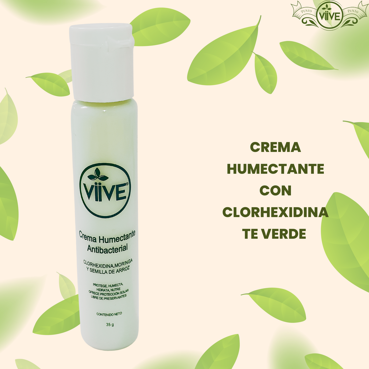 CREMA ANTIBACTERIAL CON CLORHEXIDINA MORINGA Y ARROZ