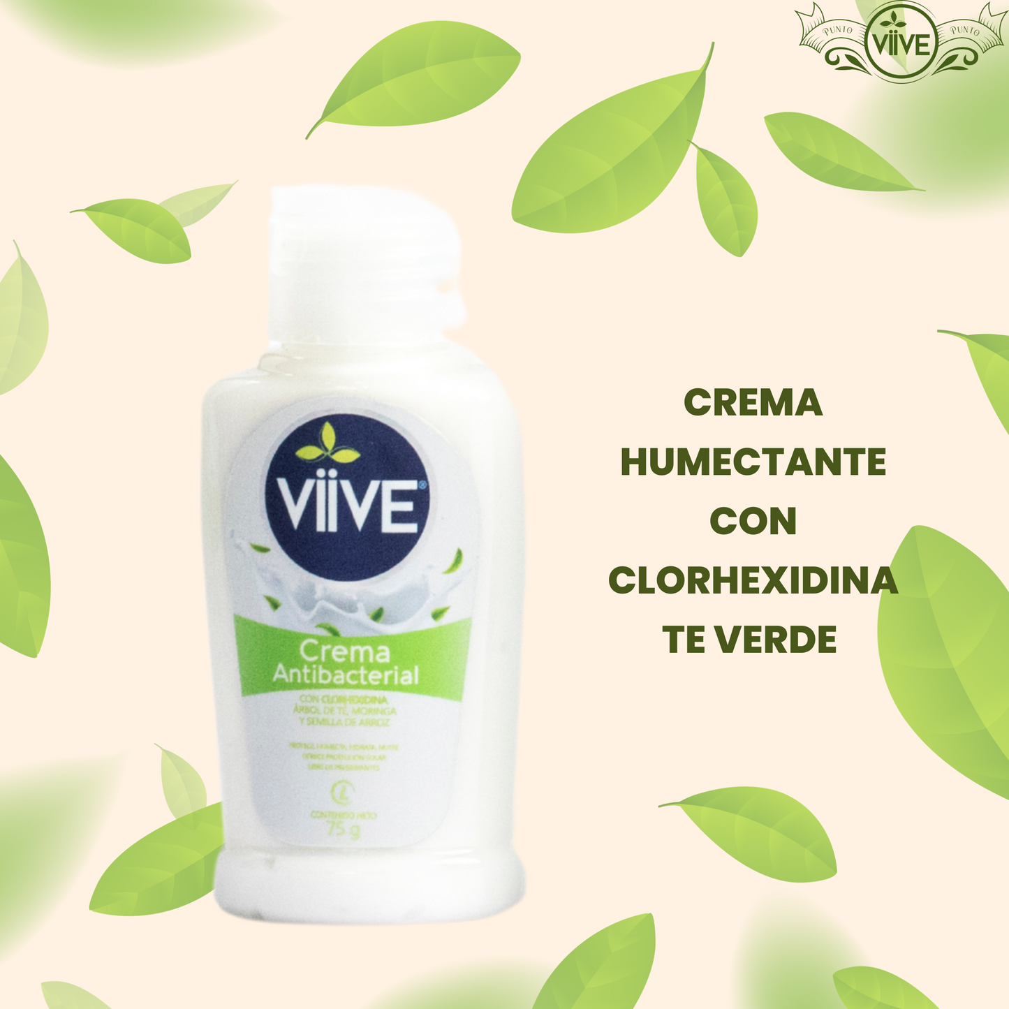 CREMA ANTIBACTERIAL CON CLORHEXIDINA MORINGA Y ARROZ