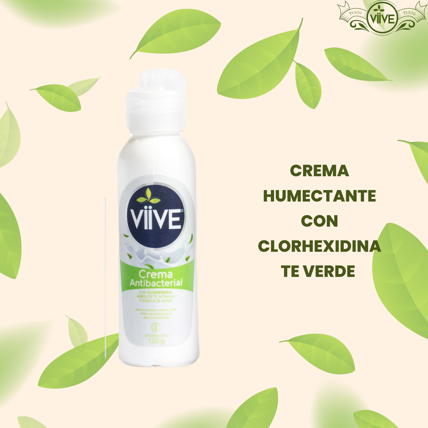 CREMA ANTIBACTERIAL CON CLORHEXIDINA MORINGA Y ARROZ