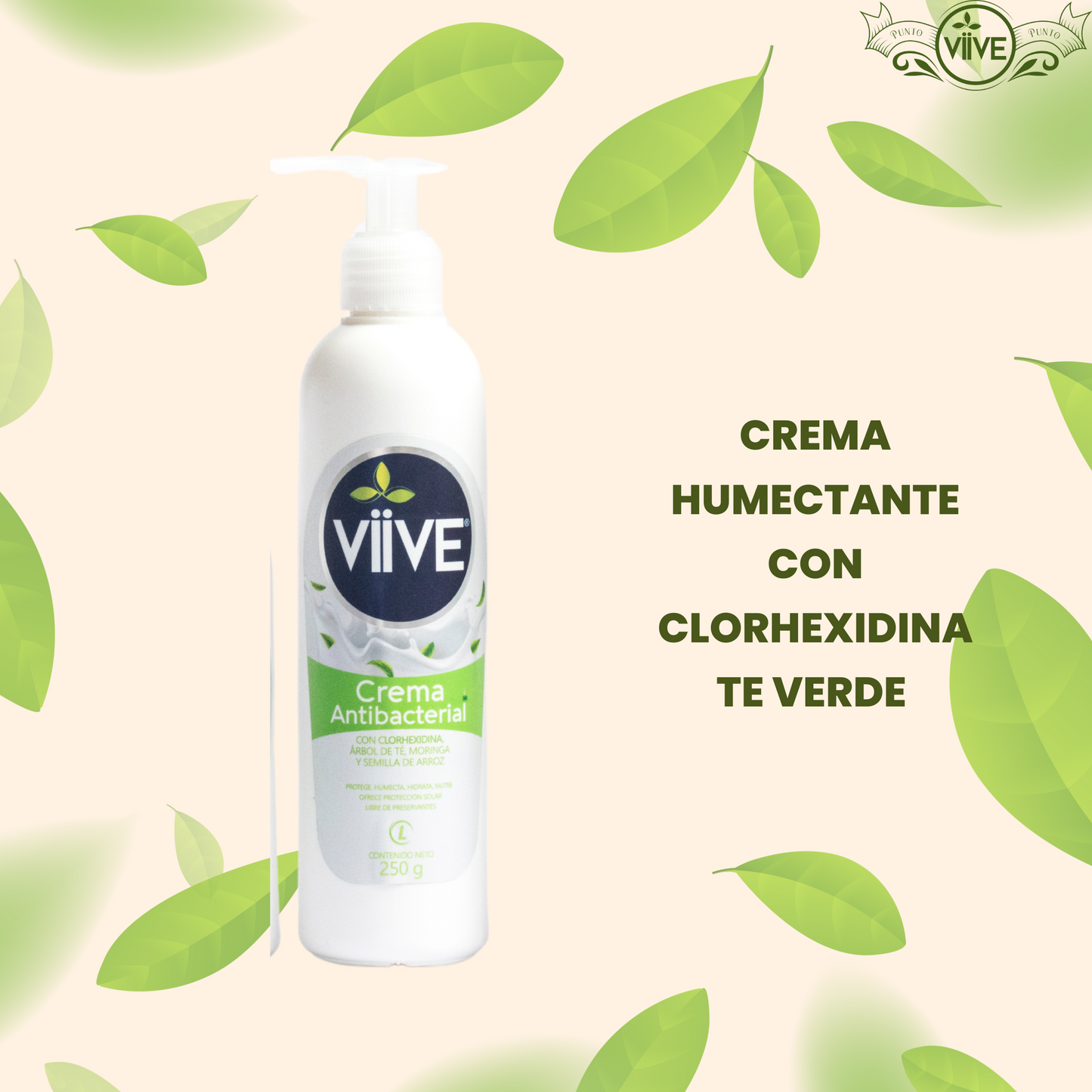 CREMA ANTIBACTERIAL CON CLORHEXIDINA MORINGA Y ARROZ