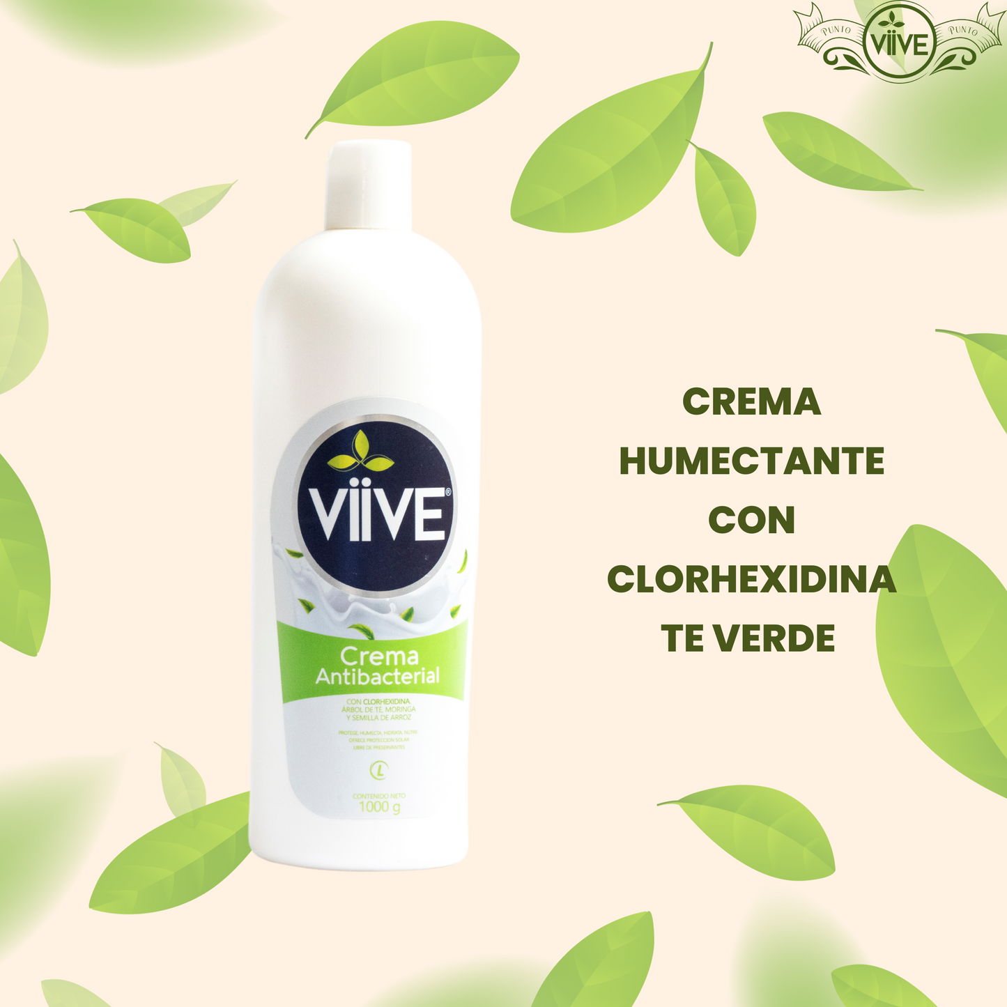 CREMA ANTIBACTERIAL CON CLORHEXIDINA MORINGA Y ARROZ