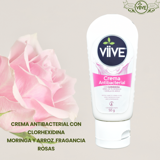 CREMA ANTIBACTERIAL CON CLORHEXIDINA MORINGA Y ARROZ