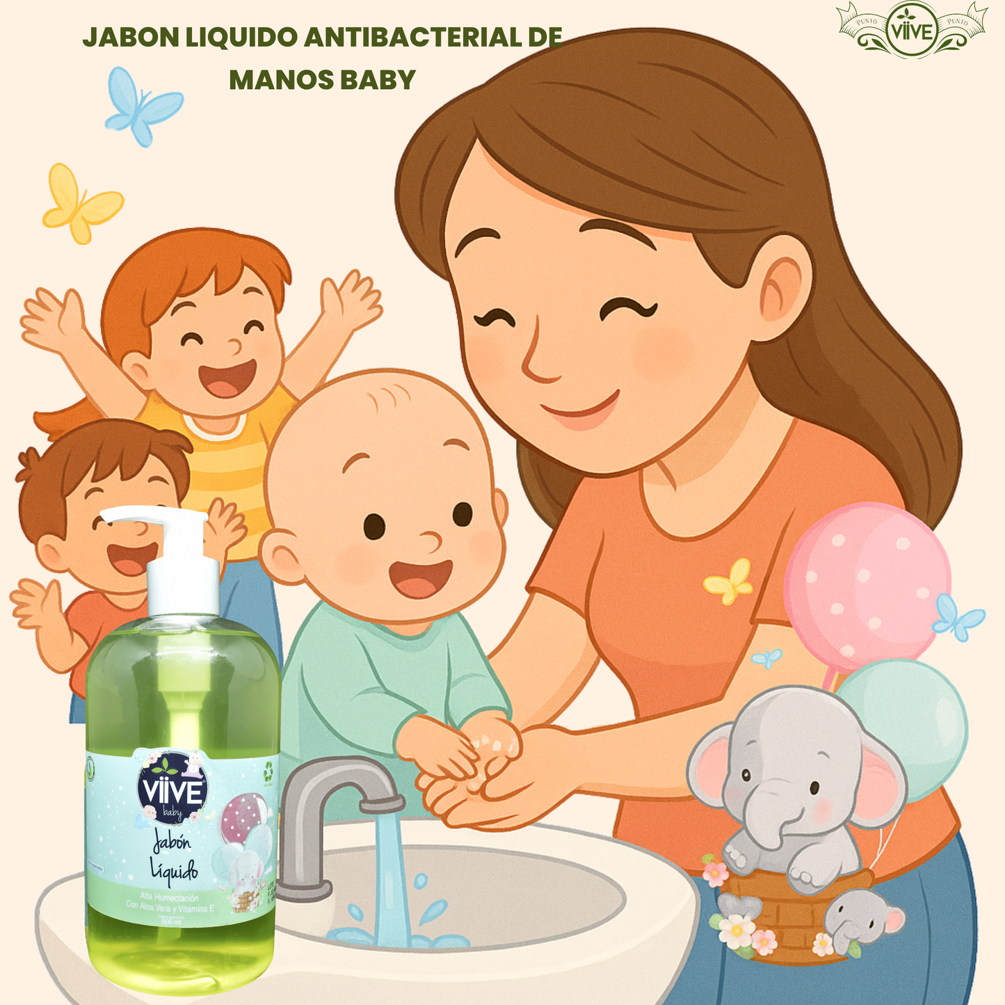 JABON LIQUIDO ANTIBACTERIAL DE MANOS BABY