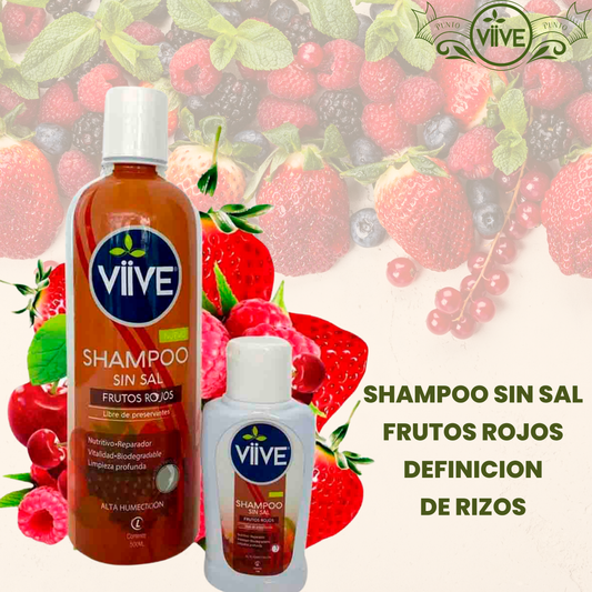 SHAMPOO SIN SAL  FRUTOS ROJOS  DEEFINICION DE RIZOS