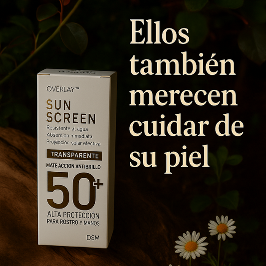 Protector Solar Sun Screen Transparente, Mate Alta Protección 50g